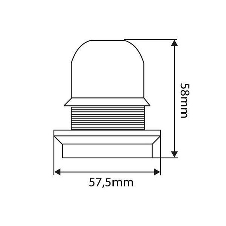 Oprawka E27 Czarna z kołnierzem tworzywo ELEKTRO