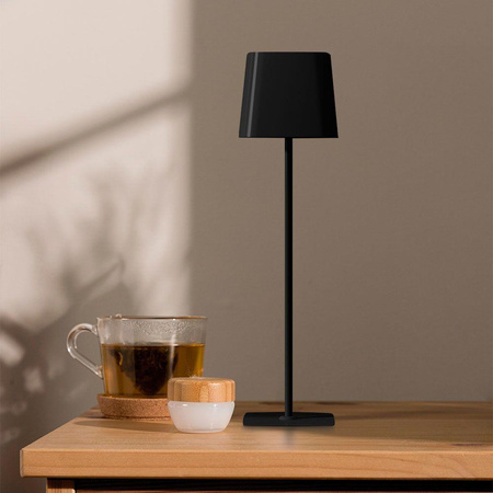 Lampka Biurkowa Nocna Solarna V-TAC 5W CCT LED 35cm Ładowanie USB-C Ściemnianie Czarna 