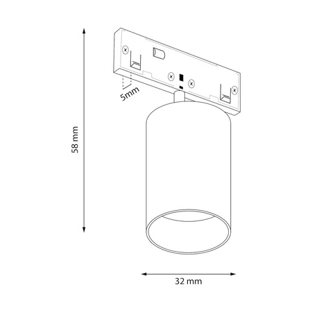 Magnetic track 5mm 5W 4000K