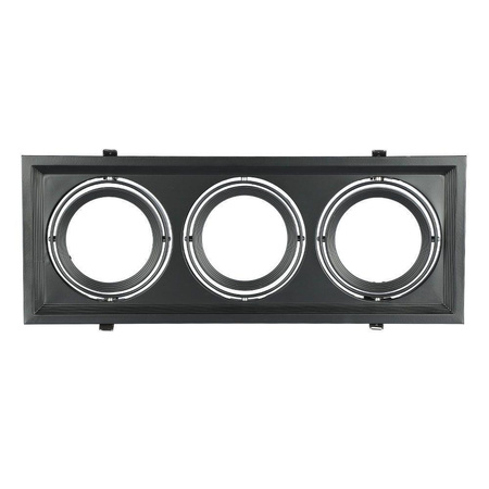 Oprawa Sufitowa Wpuszczana 3xAR111 G53 Czarna V-TAC 35831 VT-7223