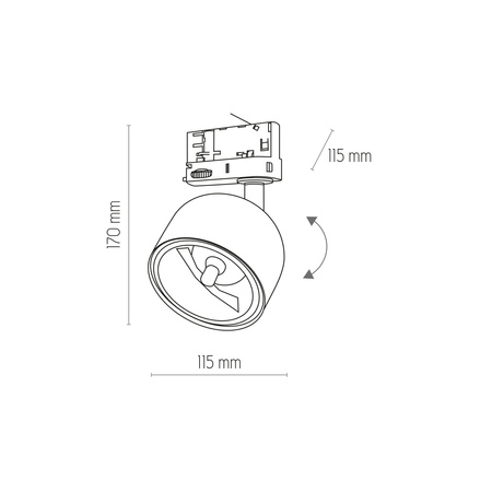 Tk Lighting TRACER TRÓJOBWODOWY ALTEA BLACK 1xGU10 ES111