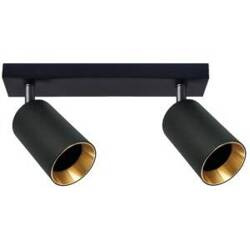 Lampa ścienno-sufitowa MARIBEL 2 GU10 czarno-złota + czarne pierścienie