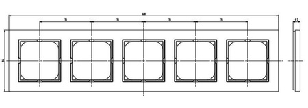 Ramka pięciokrotna Sonata Ospel Ecru