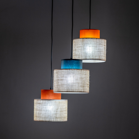 Lampa wisząca Duo JUTA Mix koło 3xE27