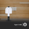 Lampka Biurkowa Nocna V-TAC 2W LED 30cm Ładowanie USB Ściemnianie Czarna VT-1056 3000K 100lm
