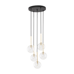 Lampa wisząca NILOS Black/Gold 5xG9