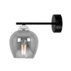 Kinkiet ścienny z grafitowym kloszem, do sypialni K-5613 z serii NIRA