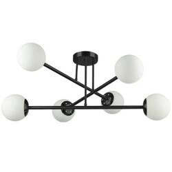 Lampa sufitowa żyrandol Bali 6xE27 LED 77cm czarna
