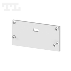 Zaślepka aluminiowa srebrna P23-3 + P23-6 z otworem (wkręty w komplecie) (nr kat 7723611)