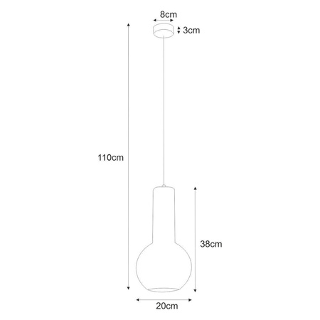 Dekoracyjna lampa wisząca do kuchni nad wyspę K-4520 z serii ARVI BLACK