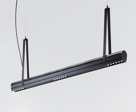 Kluś Lampa wisząca LED Tulip TU BEAM ZW L=2811mm, DOT/Blenda, 25W, 3000K, DALI, CZARNY