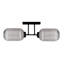 Dwukierunkowa lampa sufitowa z kloszami K-5753 z serii SILVA