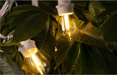 Girlanda świetlna ogrodowa 15m 30 opraw biała