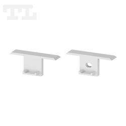 Komplet zaślepek bocznych szarych P6-4 (1 szt. z otworem, 1 szt bez otworu) (nr kat 7706401)