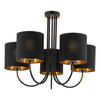 Lampa sufitowa TORENS Black 5xE27