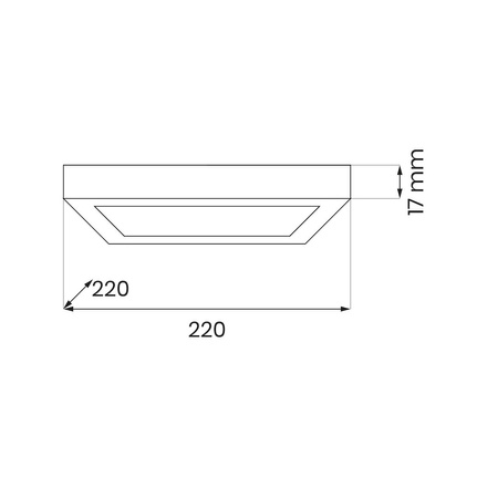 Plafon Evora Biały Square 18W 3CCT