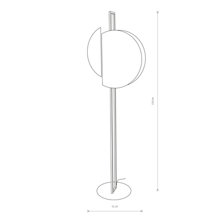 Nowodvorski Lampa stojąca podłogowa metal drewno SUNSET 