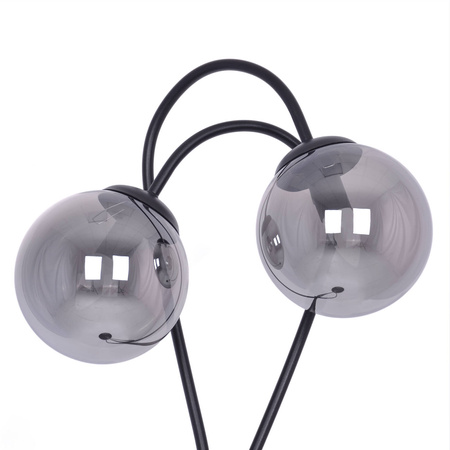 Efektowna lampa podłogowa z dwoma kloszami K-5119 z serii RUBI