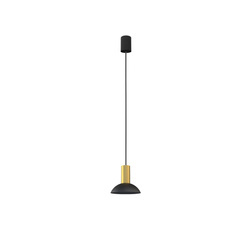 Nowodvorski Lampa wisząca metalowa czarna mosiądz HERMANOS