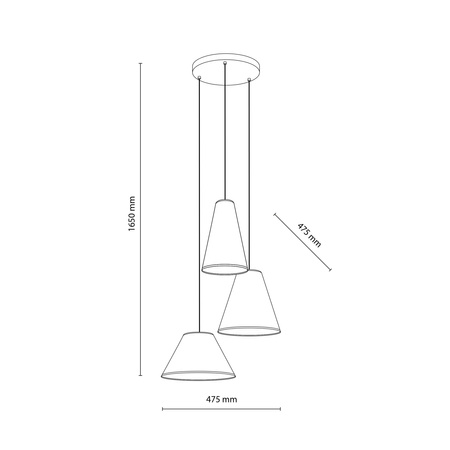 CONEA SABIA LAMPA WISZACA 3XE27
