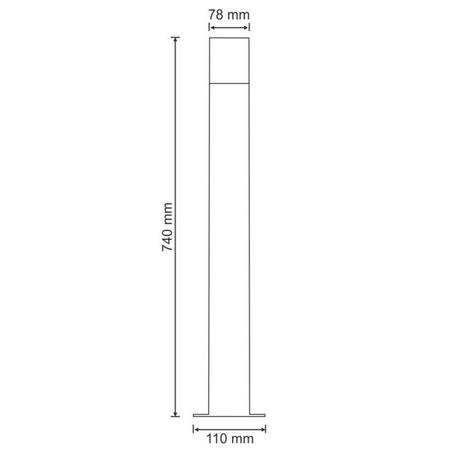 Lampa zewnętrzna NEW YORK 74cm 1xE27