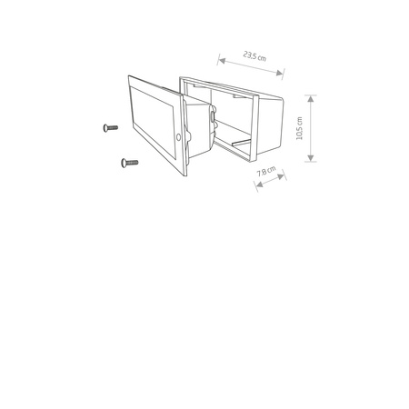 Nowodvorski Lampa ścienna zewnętrzna podtynkowa grafitowa INA