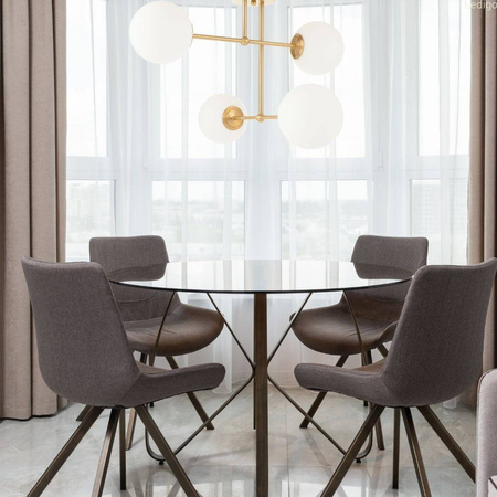 Lampa sufitowa złota Milano Tower 4xE14 mleczne kule