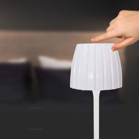 Lampka Biurkowa Nocna V-TAC 2,7W LED 34cm Ładowanie USB Ściemnianie Biała 
