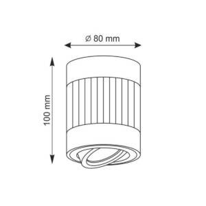 Oprawa natynkowa RUBIN PASKI biała GU10