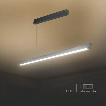 Oprawa V-TAC LED Linear SAMSUNG CHIP LIFUD Driver 36W 100st CCT Zwieszana 120cm Szary MAT VT-7-35 3000K-4000K-6400K 2880lm 5 Lat Gwarancji
