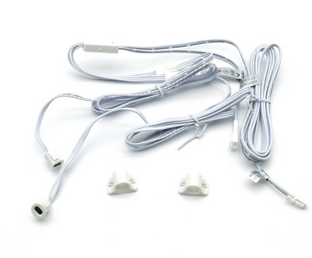 Włącznik do taśm LED sensor podwójny do szaf biały