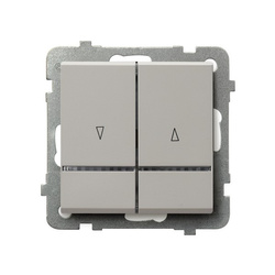 Ospel Sonata Kaszmir Łącznik żaluzjowy, zwierny, z podświetleniem niebieskim ŁP-7RS/m/82