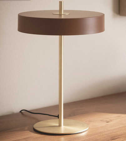 Metalowa Lampa Stołowa nocna 3,6W LED 3000K Korkor brązowa - złota