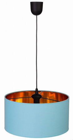 Lampa wisząca z abażurem duża Oro niebieska