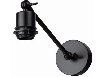 Ramię uchwyt do kinkietu E27  stelaż czarny regulowany