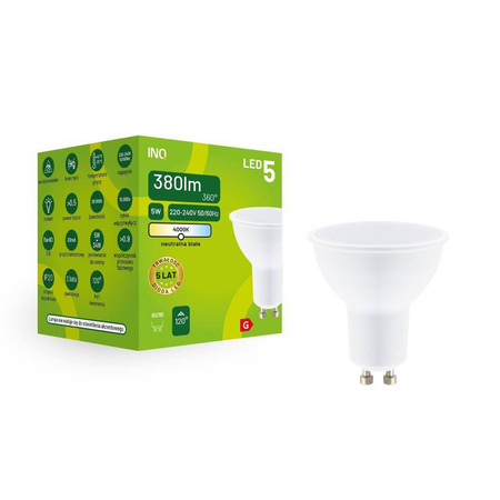 Żarówka LED GU10 5W neutralna 4000K 