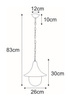 Lampa ogrodowa wisząca K-8126 CZARNY/ZŁOTY z serii BOSTON