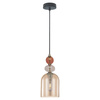 Lampa wisząca Tropea 1xE27 bursztynowa, średnia LP-2004/1P M AM