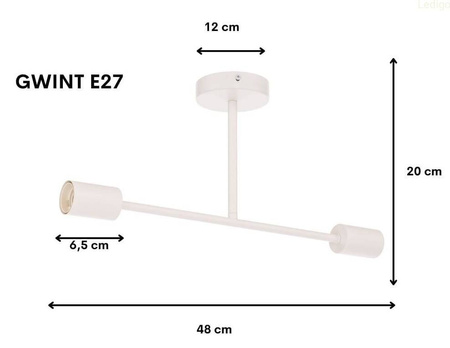 Lampa sufitowa Multi Patyczak biała 2xE27
