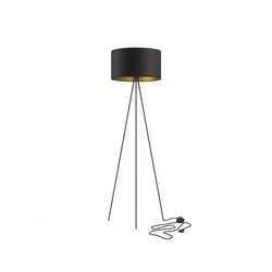 Lampa podłogowo stojąca czarno złota Nowodvorski CADILAC