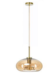 Lampa wisząca szklana bursztynowa PARIS Ufo