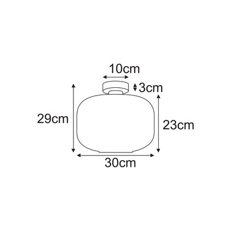Lampa sufitowa z ryflowanym kloszem do sypialni K-5663 z serii CAMPO