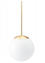 Lampa wisząca Mleczna szklana kula 20cm