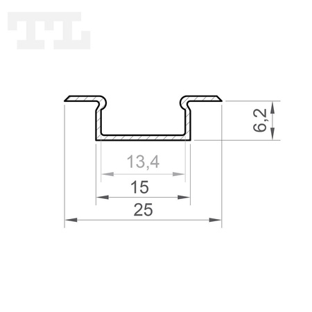 LED P6-2 Profil 3000 mm GOLD lakierowany (nr kat 86620392)