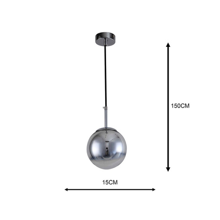 Palla lampa wisząca mała chrom LP-2844/1P S CH