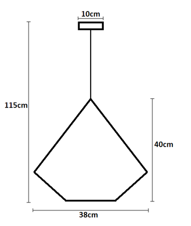Lampa wisząca druciana LOFT GEO duża RÓŻOWE ZŁOTO