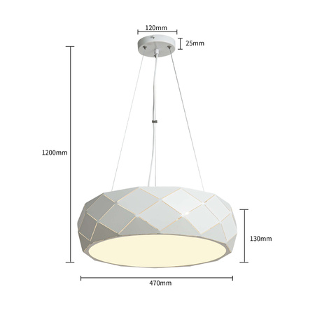 Lampa wisząca Reus 3xE27 biała