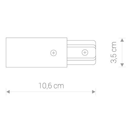 Nowodvorski Końcówka do szynoprzewodów czarna PROFILE POWER END CAP 
