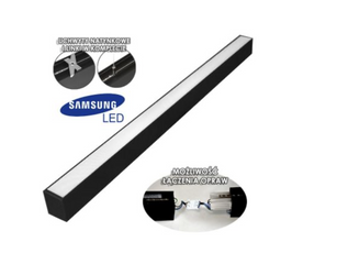 Oprawa liniowa Led Cabail 40W 4000K 1,2m czarna Samsung możliwość łączenia