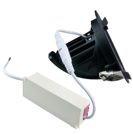 Oprawa podtynkowa regulowana Led 20W 4000K reflektor do podświetlania witryn czarny